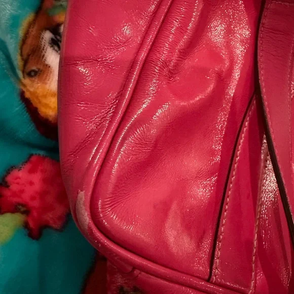 Coach Vibrant Pink Leather Shoulder Bag - Picture 8 of 11